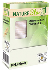Zahnstocher NATURE Star, lose im Spenderkarton