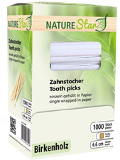 Zahnstocher NATURE Star, im Spenderkarton