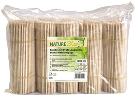 Symbolbild: Schaschlikspieße NATURE Star, 1.000 Stück im Polybeutel
