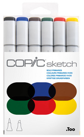 Marker sketch, 6er Set "Bold Primaries"