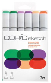 Marker sketch, 6er Set "Secondary Tones"