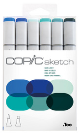 Marker sketch, 6er Set "Sea & Sky"