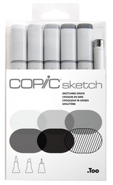 Marker sketch, 6er Set "Sketching Grays"