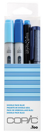 Marker ciao, 4er Set "Doodle Pack Blue"