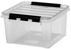 Aufbewahrungsbox CLASSIC 7 L, schwarze Klippverschlüsse