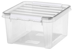 Aufbewahrungsbox CLASSIC 7 L, weiße Klippverschlüsse
