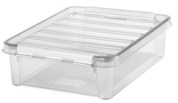 Aufbewahrungsbox CLASSIC 7,5 L, weiße Klippverschlüsse