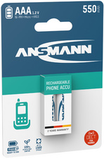 Pile rechargeable NiMH, micro (AAA), blister de 2
