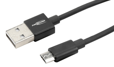 Symbolbild: Daten- & Ladekabel, USB-A - Micro USB-B