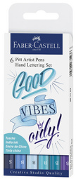 Tuschestift PITT artist pen, 6er Etui Blautöne