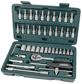 Jeu de douilles 1/4" (6,3 mm), 46 pièces