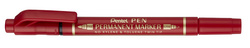 Permanent-Marker Pen, Doppelspitze, rot
