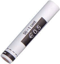 Tube à monnaie pour pièce Euro, pour 0,01 EUR