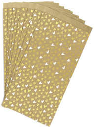 Motif : coeurs blanc/or