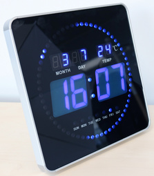  LED-Wanduhr FLO LED, Profilansicht