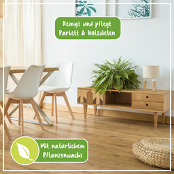 reinigt & pflegt Parket & Holzdielen