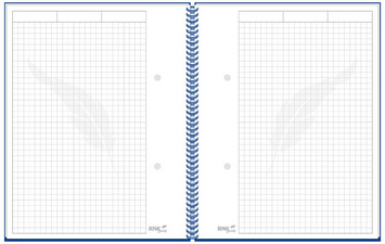 Cahier spirale "Business bleu" - Vue intérieure