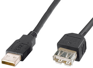 Rallonge USB 2.0, fiche mâle USB-A Stecker - fiche femelle USB-A