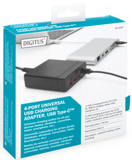 Universal USB Ladeadapter, 4-Port, Verpackung