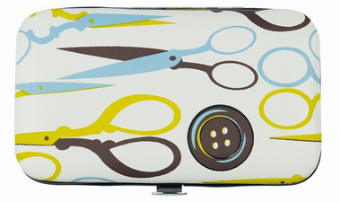 Etui de couture de voyage "Design", blanc