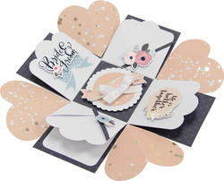Explosion Box - Kit d'activités manuelles "Romantique", ouvert