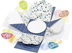 FR: Explosion Box - Kit d'activités manuelles "Happy Birthday", ouvert