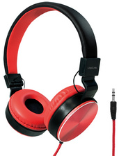 Casque stéréo, noir / rouge