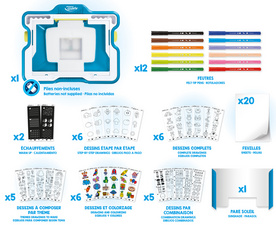 Machine lumineuse LED LUMI BOARD, contenu