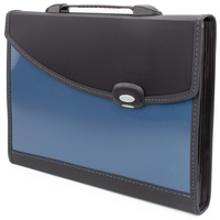 Fächertasche Designer, 13 Fächer, blau