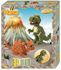 Perles à repasser midi 3D "Dinosaures", coffret cadeau