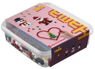  Perles à repasser maxi + plaque "Noël", en boîte
