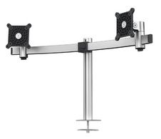 Support double pour 2 écrans, fixation passe-câble