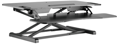 Garniture de bureau assis/debout, noir