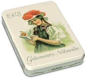 Nähfaden-Set in Nostalgie-Box "Starke Farben"