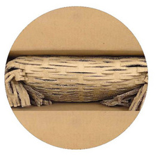 Carton déchiqueté comme protection des produits