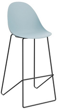 Chaise de bar "VOID", bleu / noir