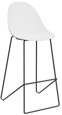 Chaise de bar "VOID", blanc / noir