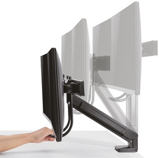 Bras support pour 2 écrans TFT / LCD avec poignée