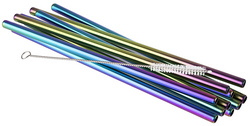 Trinkhalme, aus Edelstahl - metallic