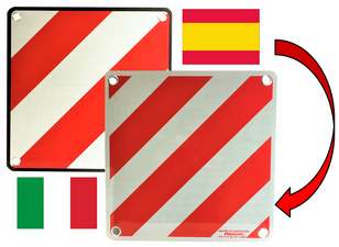 Panneau de signalisation 2en1 - Italie & Espagne