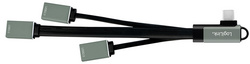 USB-C Hub mit gewinkeltem Stecker