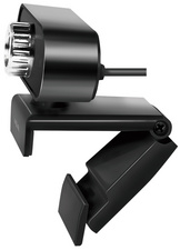 Pro Full-HD-USB-Webcam mit Mikrofon - Seitenansicht