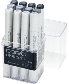 Marker sketch, 12er Set "Grautöne Cold Grey"