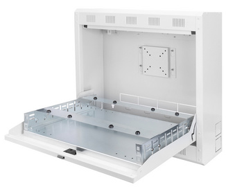 Coffret mural 19" pour DVR, vue intérieure