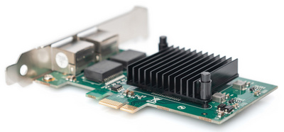 Carte PCI Express Dual Gigabit Ethernet, vue de profil