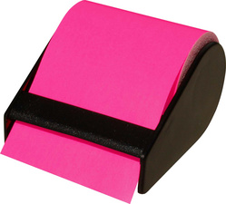 Haftnotizen auf der Rolle, neon-pink