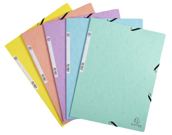 Eckspannermappe Aquarel, farbig sortiert