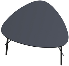 Table d'appoint LAZY, (L)605 x (H)500 mm, noir
