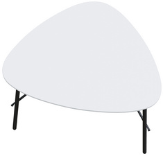 Table d'appoint LAZY, (L)605 x (H)500 mm, blanc