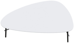 Table d'appoint LAZY, (L)930 x (H)500 mm, blanc